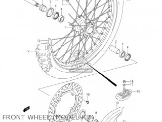 FRONT WHEEL (MODEL K7) - RM-Z250 2008 (K8) USA (E03) RMZ250 RM Z250