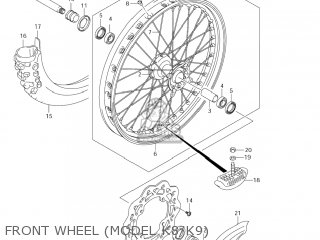 FRONT WHEEL (MODEL K8/K9) - RM-Z250 2008 (K8) USA (E03) RMZ250 RM Z250
