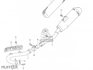 MUFFLER - RM-Z250 2008 (K8) USA (E03) RMZ250 RM Z250