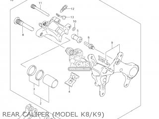 REAR CALIPER (MODEL K8/K9) - RM-Z250 2008 (K8) USA (E03) RMZ250 RM Z250