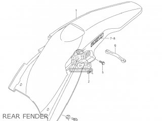 REAR FENDER - RM-Z250 2008 (K8) USA (E03) RMZ250 RM Z250