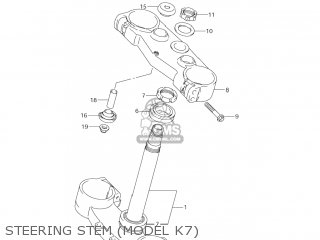 STEERING STEM (MODEL K7) - RM-Z250 2008 (K8) USA (E03) RMZ250 RM Z250