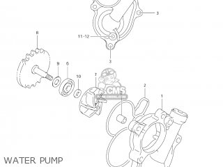 WATER PUMP - RM-Z250 2008 (K8) USA (E03) RMZ250 RM Z250