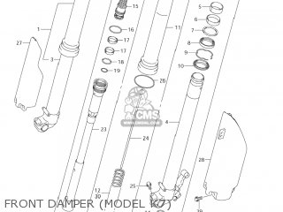 FRONT DAMPER (MODEL K7) - RM-Z250 2009 (K9) USA (E03) RMZ250 RM Z250