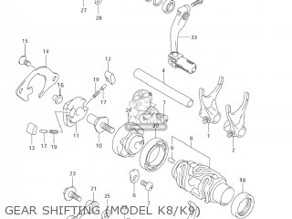 GEAR SHIFTING (MODEL K8/K9) - RM-Z250 2009 (K9) USA (E03) RMZ250 RM Z250