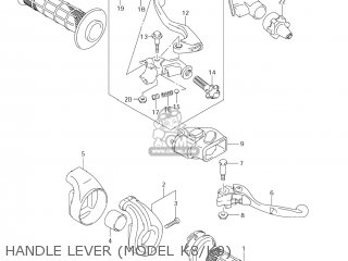 HANDLE LEVER (MODEL K8/K9) - RM-Z250 2009 (K9) USA (E03) RMZ250 RM Z250