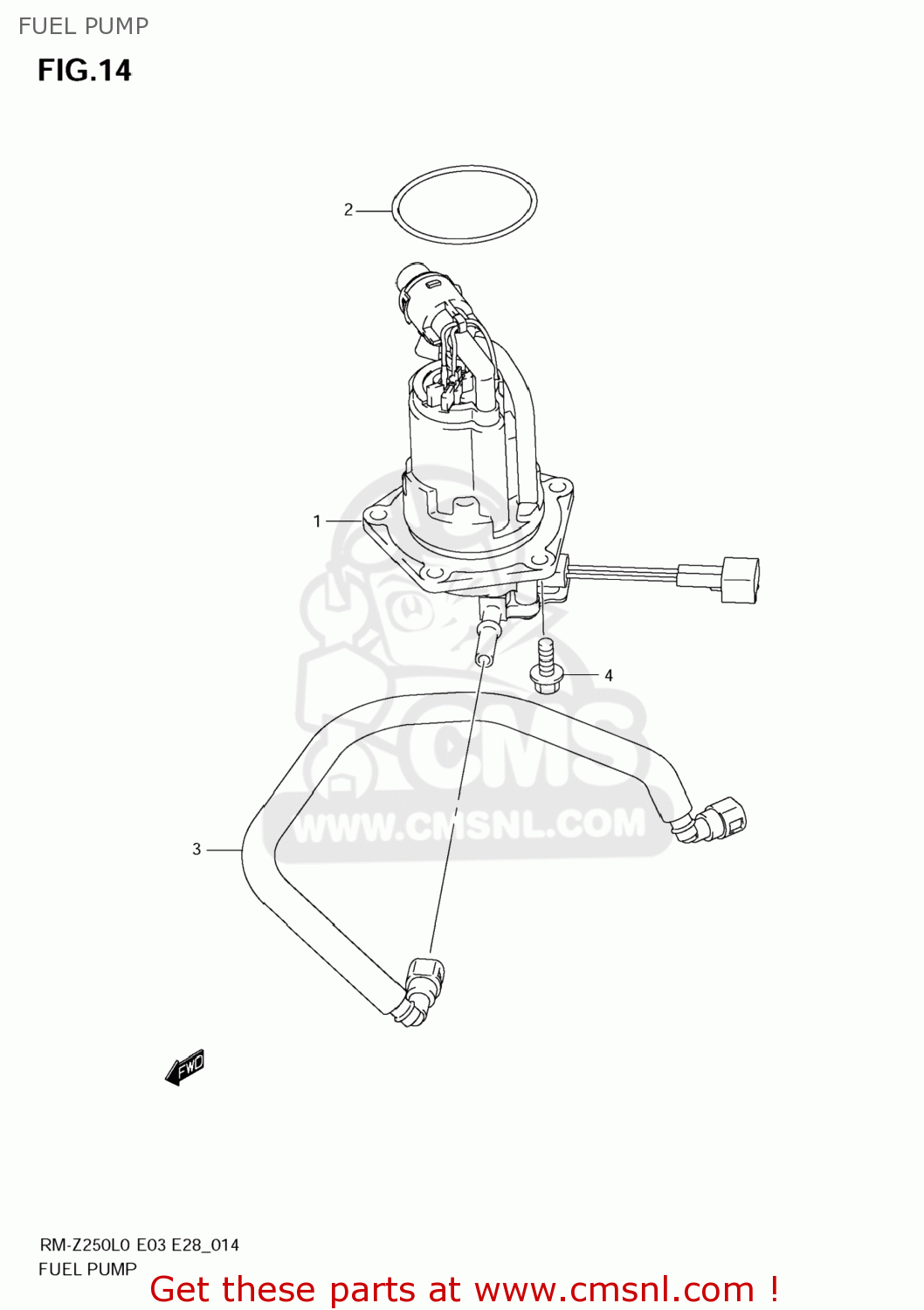 FUEL PUMP RM-Z250 2010 (L0) USA (E03) RMZ250 RM Z250
