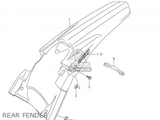 REAR FENDER - RM-Z250 2010 (L0) USA (E03) RMZ250 RM Z250