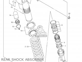 REAR SHOCK ABSORBER - RM-Z250 2010 (L0) USA (E03) RMZ250 RM Z250