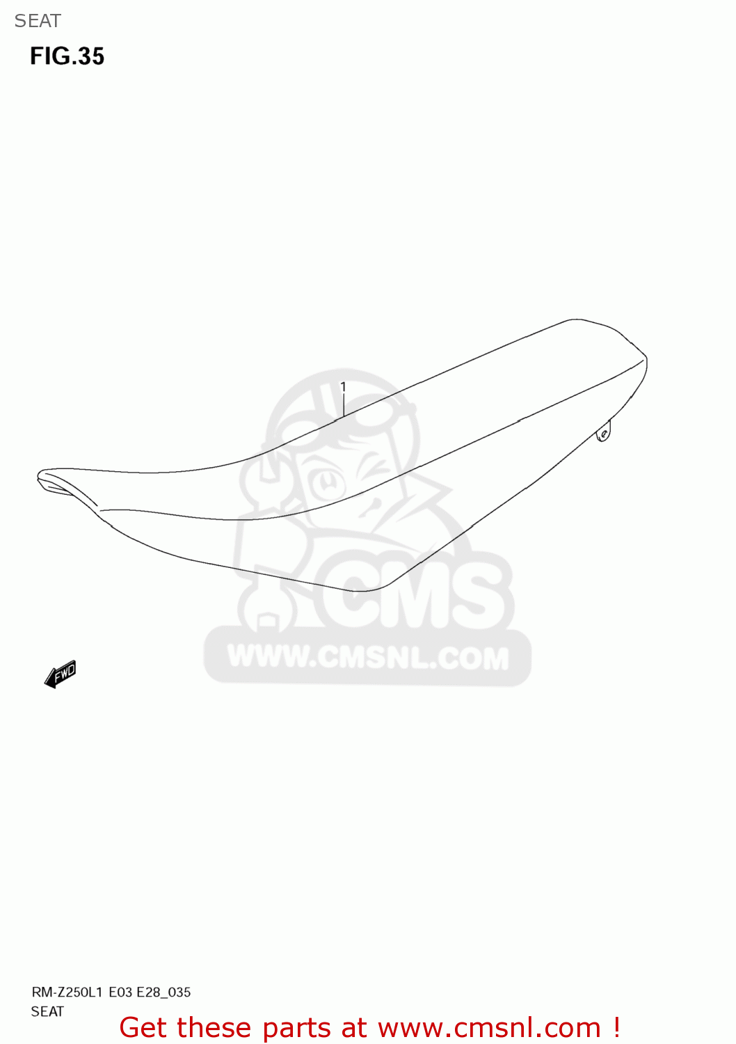 SEAT RM-Z250 2011 (L1) USA (E03) RMZ250 RM Z250