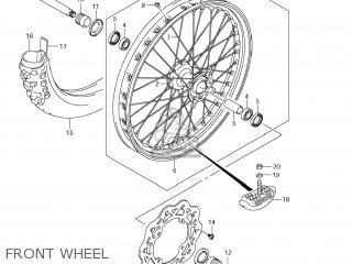 FRONT WHEEL - RM-Z250 2011 (L1) USA (E03) RMZ250 RM Z250