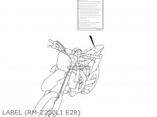 LABEL (RM-Z250L1 E28) - RM-Z250 2011 (L1) USA (E03) RMZ250 RM Z250