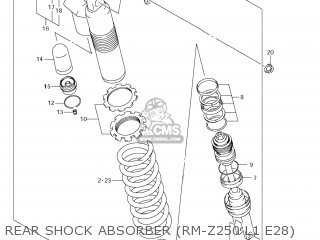 REAR SHOCK ABSORBER (RM-Z250 L1 E28) - RM-Z250 2011 (L1) USA (E03) RMZ250 RM Z250