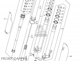 FRONT DAMPER - RM-Z250 2012 (L2) USA (E03) RMZ250 RM Z250