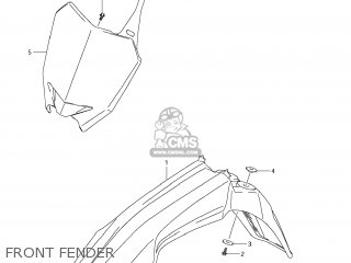 FRONT FENDER - RM-Z250 2012 (L2) USA (E03) RMZ250 RM Z250