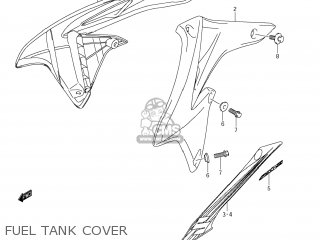 FUEL TANK COVER - RM-Z250 2012 (L2) USA (E03) RMZ250 RM Z250