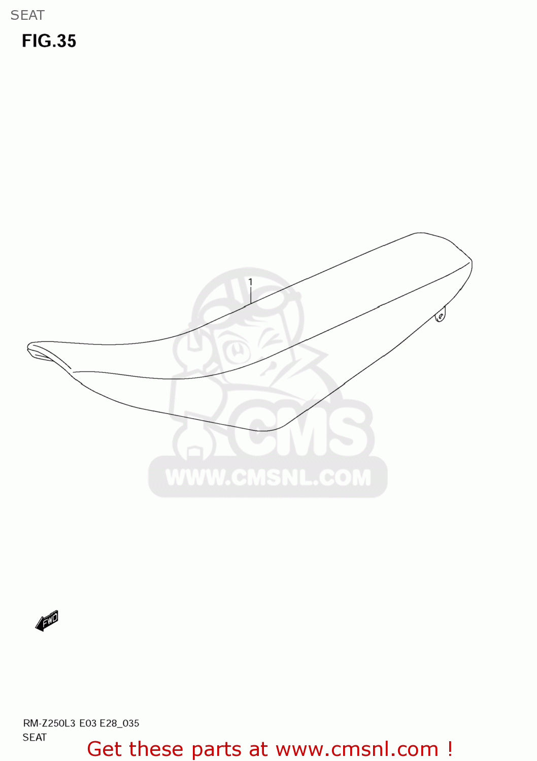 SEAT RM-Z250 2013 (L3) USA (E03) RMZ250 RM Z250