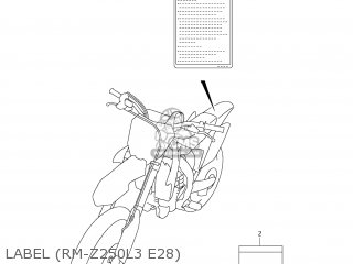 LABEL (RM-Z250L3 E28) - RM-Z250 2013 (L3) USA (E03) RMZ250 RM Z250