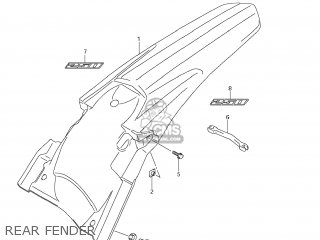 REAR FENDER - RM-Z250 2013 (L3) USA (E03) RMZ250 RM Z250