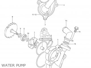 WATER PUMP - RM-Z250 2013 (L3) USA (E03) RMZ250 RM Z250