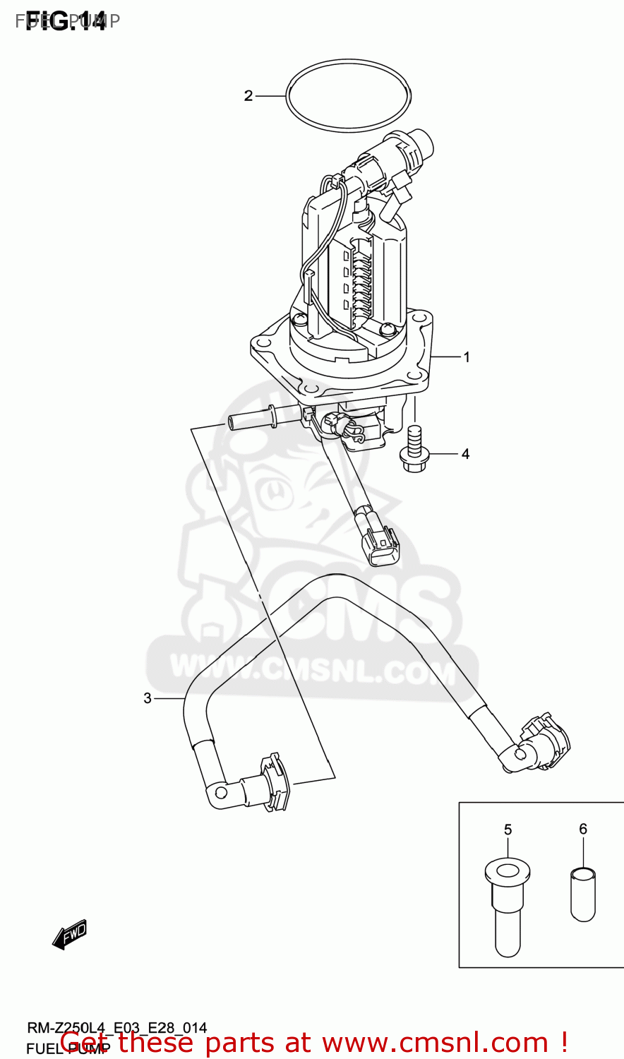 Suzuki RMZ250 2014 (L4) USA (E03) RMZ250 RM Z250 FUEL PUMP buy
