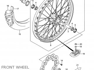 FRONT WHEEL - RM-Z250 2014 (L4) USA (E03) RMZ250 RM Z250