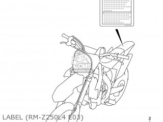 LABEL (RM-Z250L4 E03) - RM-Z250 2014 (L4) USA (E03) RMZ250 RM Z250