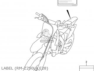 LABEL (RM-Z250L4 E28) - RM-Z250 2014 (L4) USA (E03) RMZ250 RM Z250