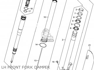 LH FRONT FORK DAMPER - RM-Z250 2014 (L4) USA (E03) RMZ250 RM Z250