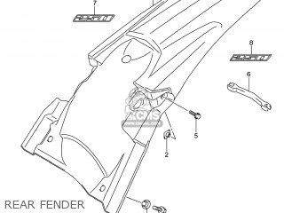 REAR FENDER - RM-Z250 2014 (L4) USA (E03) RMZ250 RM Z250
