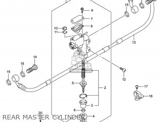 REAR MASTER CYLINDER - RM-Z250 2014 (L4) USA (E03) RMZ250 RM Z250