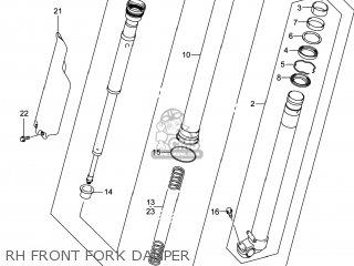 RH FRONT FORK DAMPER - RM-Z250 2014 (L4) USA (E03) RMZ250 RM Z250