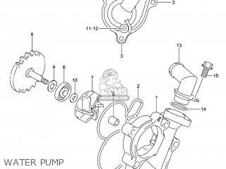 WATER PUMP - RM-Z250 2014 (L4) USA (E03) RMZ250 RM Z250