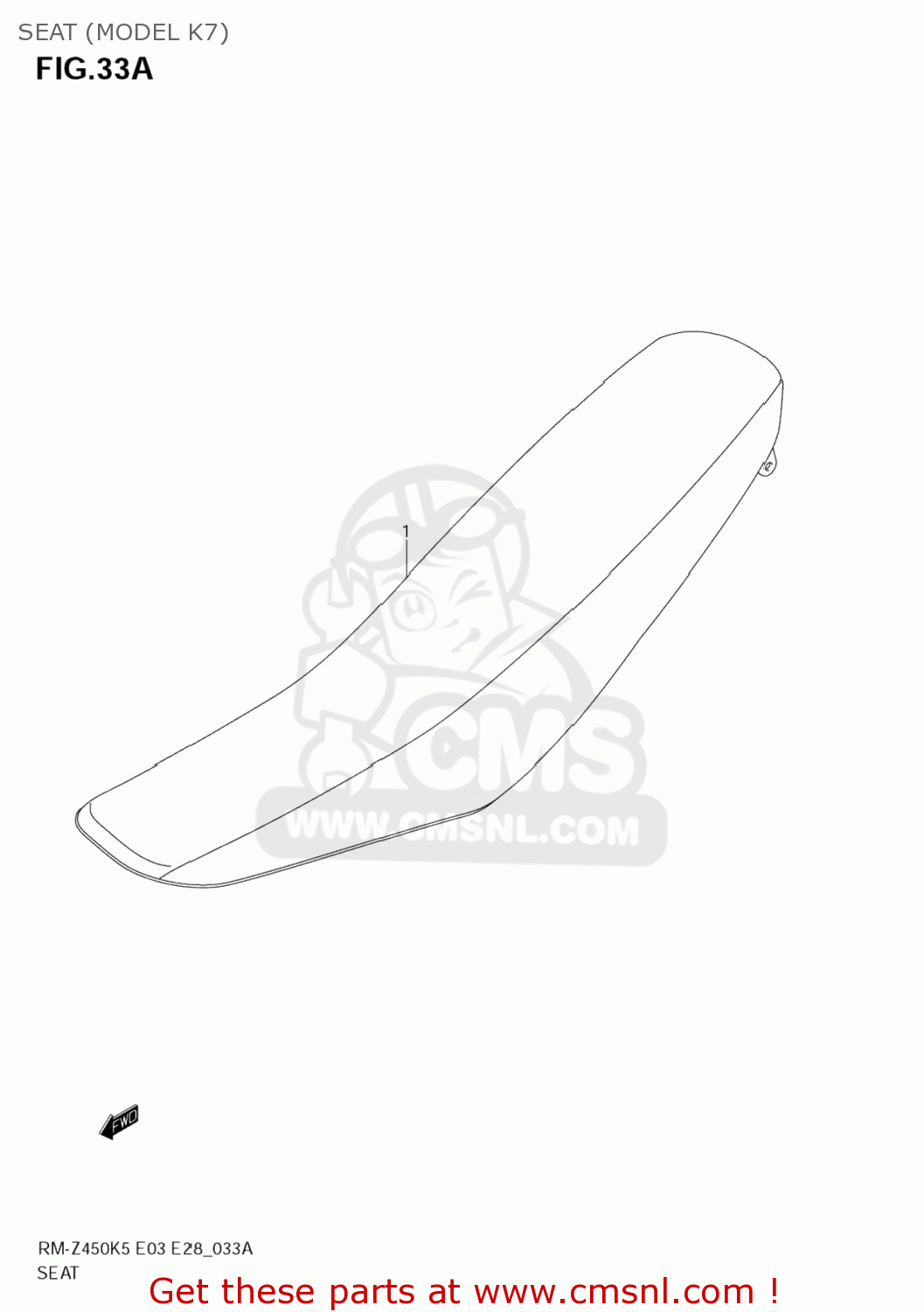 SEAT (MODEL K7) RM-Z450 2005 (K5) USA (E03) RMZ450 RM Z450