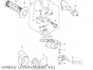 HANDLE LEVER (MODEL K6) - RM-Z450 2005 (K5) USA (E03) RMZ450 RM Z450