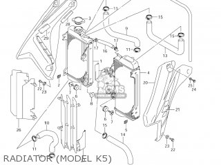 RADIATOR (MODEL K5) - RM-Z450 2005 (K5) USA (E03) RMZ450 RM Z450