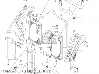 RADIATOR (MODEL K6) - RM-Z450 2005 (K5) USA (E03) RMZ450 RM Z450