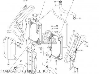 RADIATOR (MODEL K7) - RM-Z450 2005 (K5) USA (E03) RMZ450 RM Z450