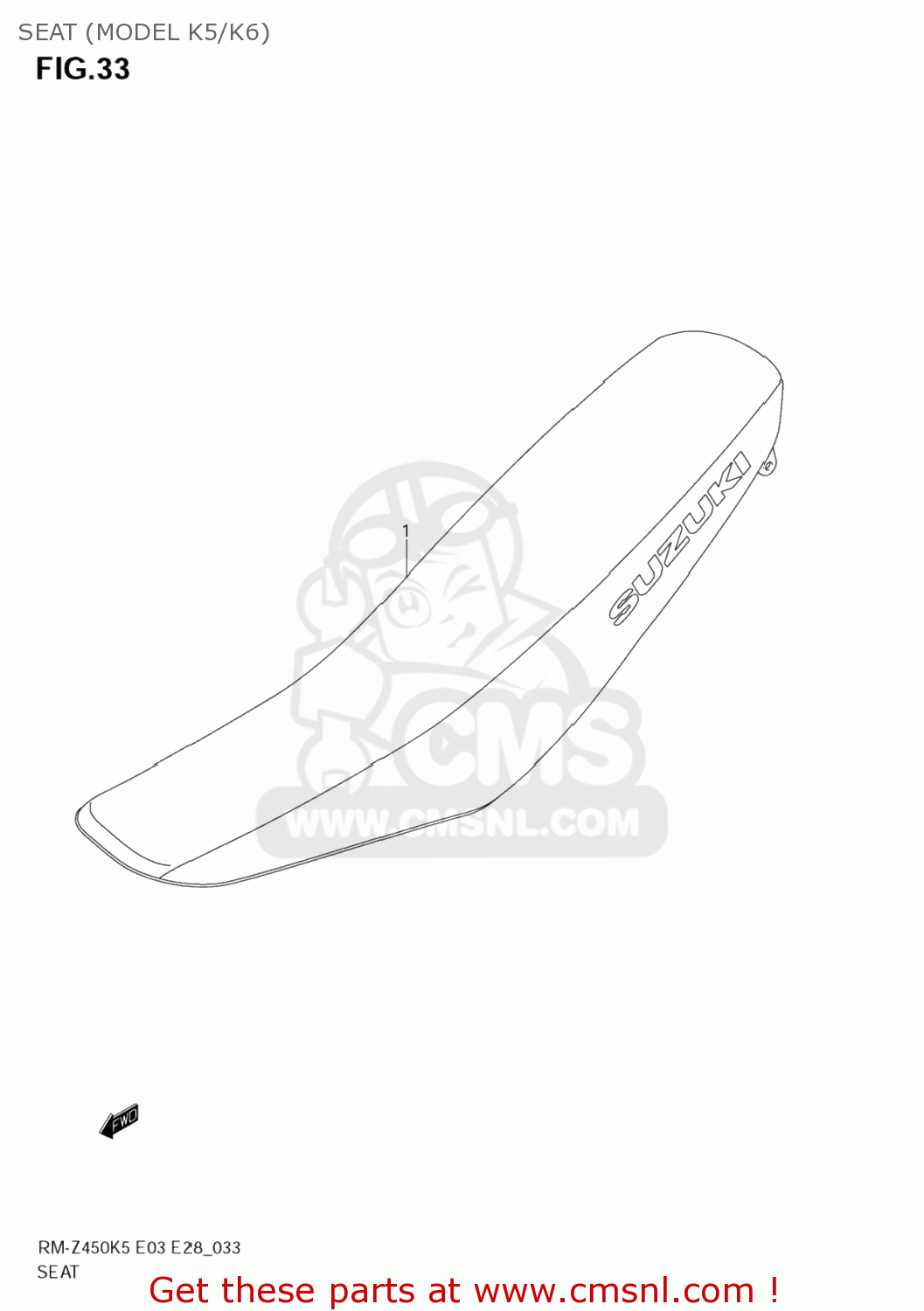 SEAT (MODEL K5/K6) RM-Z450 2006 (K6) USA (E03) RMZ450 RM Z450