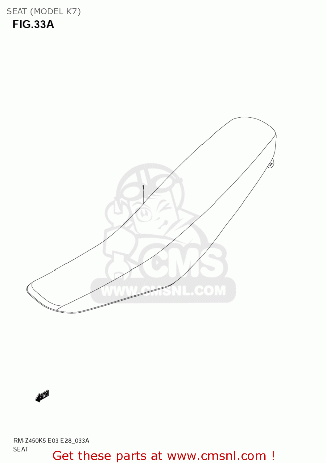 SEAT (MODEL K7) RM-Z450 2006 (K6) USA (E03) RMZ450 RM Z450