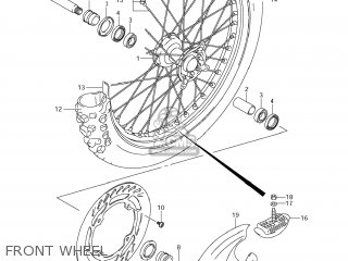 FRONT WHEEL - RM-Z450 2006 (K6) USA (E03) RMZ450 RM Z450