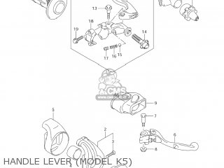 HANDLE LEVER (MODEL K5) - RM-Z450 2006 (K6) USA (E03) RMZ450 RM Z450