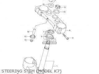 STEERING STEM (MODEL K7) - RM-Z450 2006 (K6) USA (E03) RMZ450 RM Z450