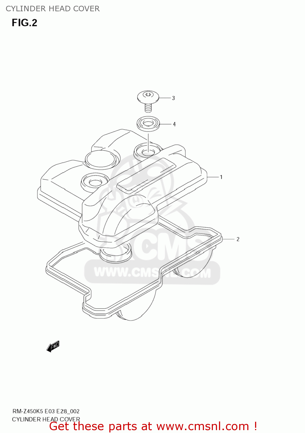 CYLINDER HEAD COVER RM-Z450 2007 (K7) USA (E03) RMZ450 RM Z450
