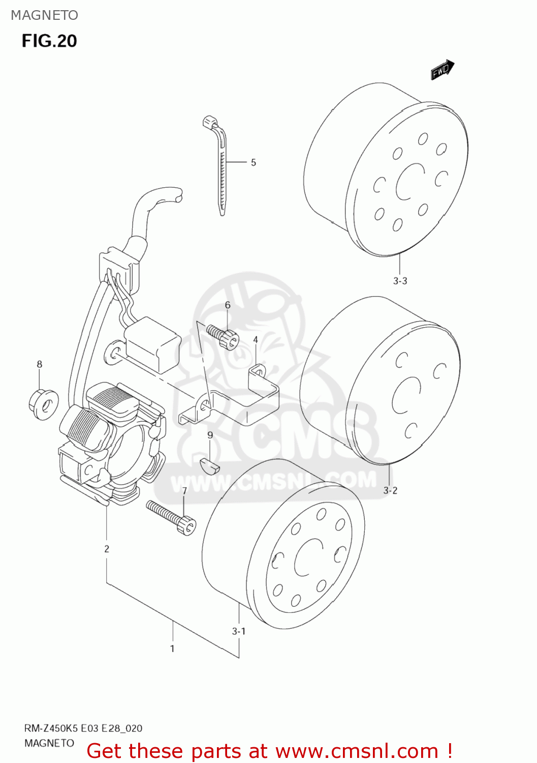 MAGNETO RM-Z450 2007 (K7) USA (E03) RMZ450 RM Z450