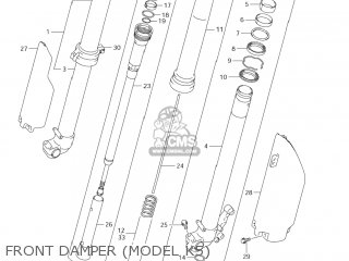 FRONT DAMPER (MODEL K5) - RM-Z450 2007 (K7) USA (E03) RMZ450 RM Z450