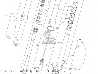 FRONT DAMPER (MODEL K7) - RM-Z450 2007 (K7) USA (E03) RMZ450 RM Z450