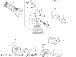 HANDLE LEVER (MODEL K7) - RM-Z450 2007 (K7) USA (E03) RMZ450 RM Z450
