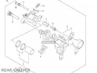 REAR CALIPER - RM-Z450 2007 (K7) USA (E03) RMZ450 RM Z450