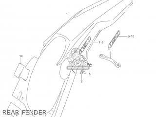 REAR FENDER - RM-Z450 2007 (K7) USA (E03) RMZ450 RM Z450
